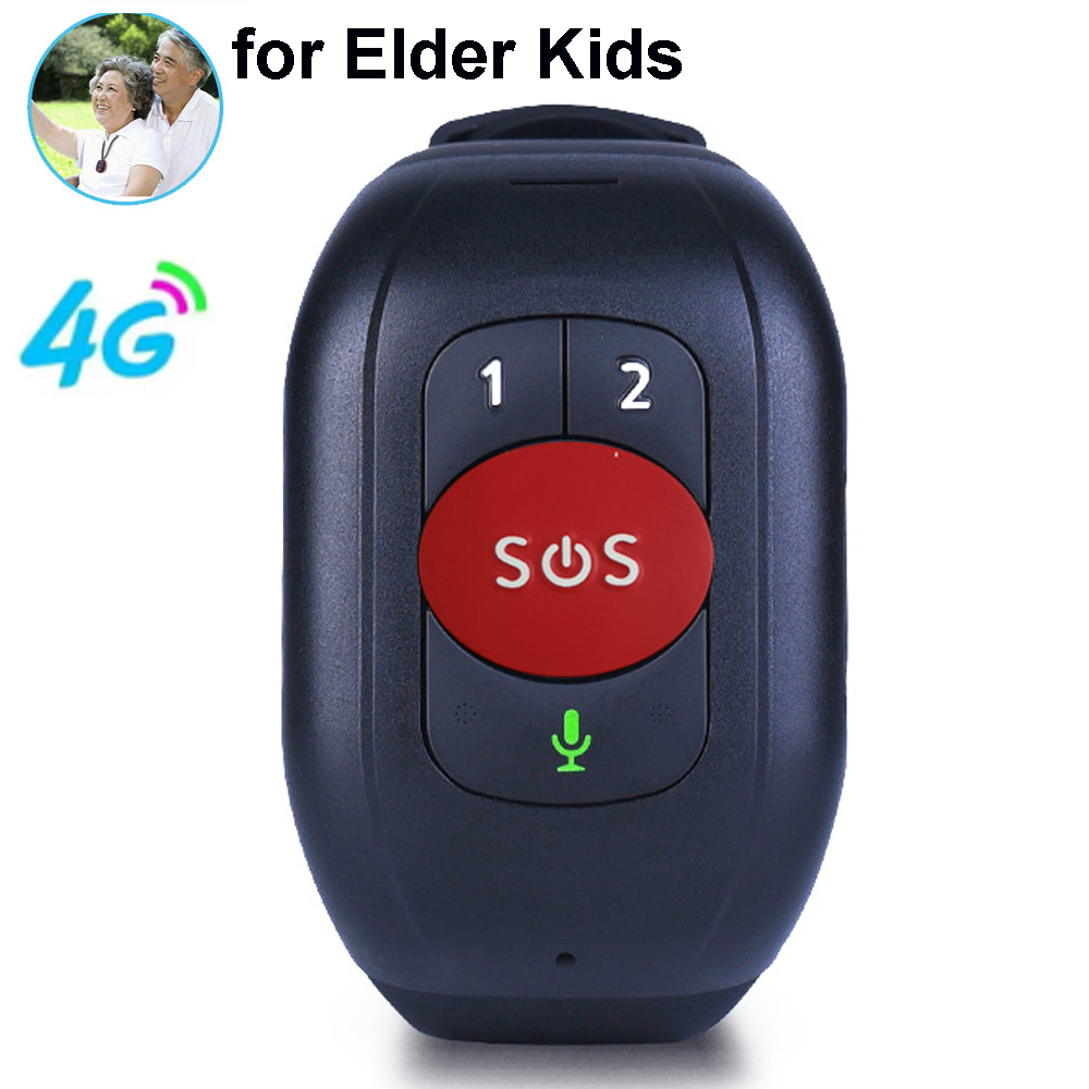 Fall Detection Watch - 高齢者向け4G LTE GPSトラッカーブレスレットV48子供用スマートウォッチロケーター転倒検知アラートSOSボタン緊急通報防水IP67