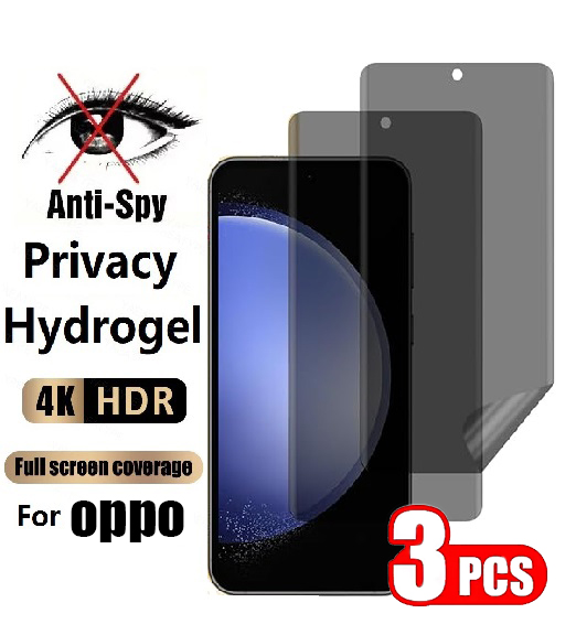 Oppo A78 - 3 個プライバシーハイドロゲルフィルム OPPO A80 A60 A40M