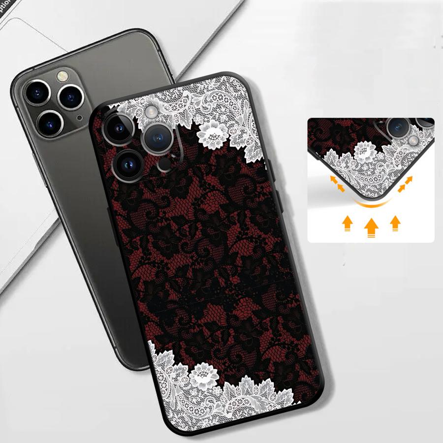 黒と赤のセクシーなレースのスマホケース Apple iPho - Apple Iphone 15 Pro Max のレビューと価格