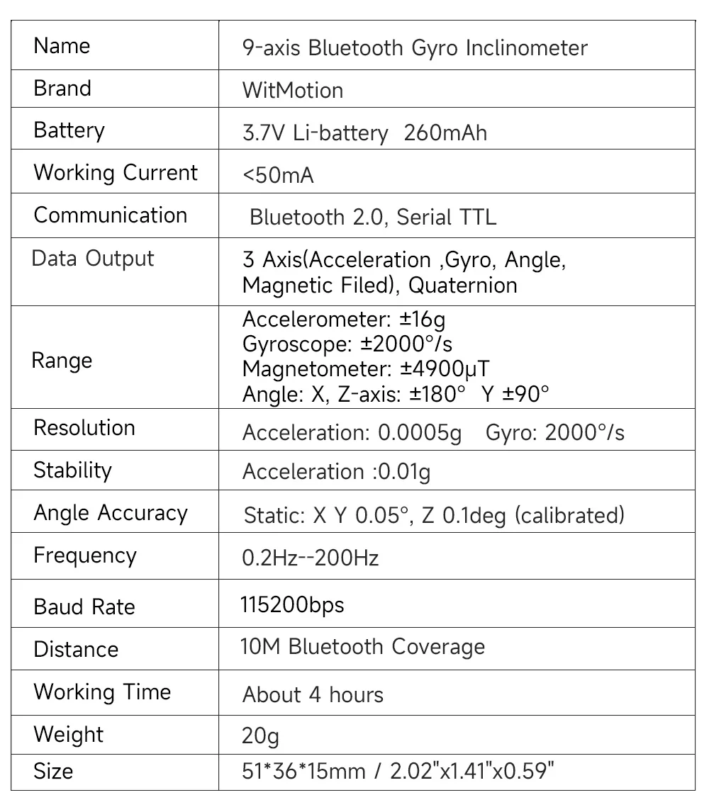 BWT901CL Bluetooth 高精度 6 軸ジャイロ - Muscle Sensor Emg のレビューと価格