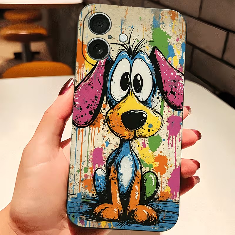 落書きカラーの子犬柄TPUスマホケース iPhone 17  - Apple Iphone 15 Pro Max のレビューと価格