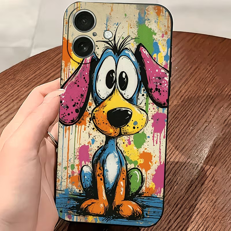 落書きカラーの子犬柄TPUスマホケース iPhone 17  - Apple Iphone 15 Pro Max のレビューと価格