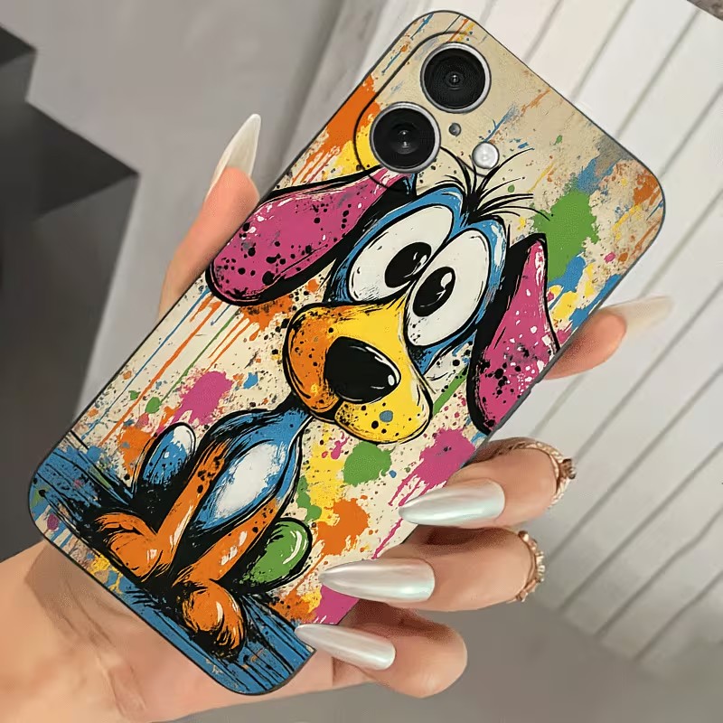 落書きカラーの子犬柄TPUスマホケース iPhone 17  - Apple Iphone 15 Pro Max のレビューと価格