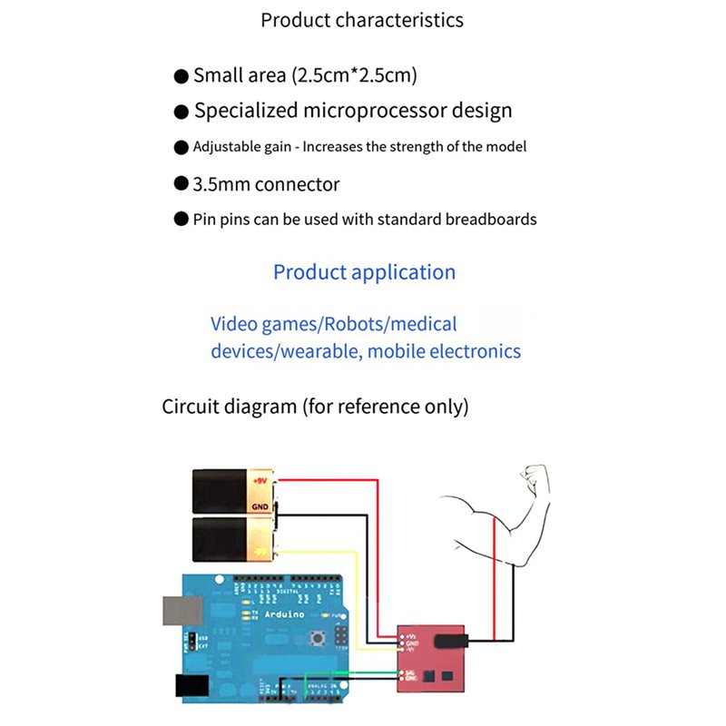 BTLIFE-5X 筋肉電気センサーモジュール EMG 信号 - Muscle Sensor Emg のレビューと価格